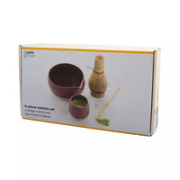 Matcha set klopper, houder, lepel, kom en mok