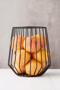 Wire hoge fruitmand zwart