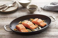 Pan-à-moi poêle à poisson en fonte avec revêtement excalibur 38x26cm