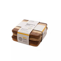 Set van 4 glasonderzetters uit gerecycleerd hout