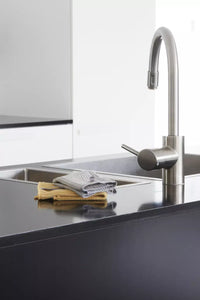 Set de 2 chiffons en microfibre jaune/gris 24x24cm