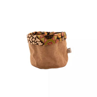 Broodmand uit jute en textiel 16x16cm