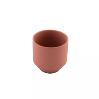 Hoge theelicht-/kaarshouder uit keramiek oud roze