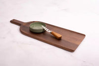 3-piece cheese serving board in acacia 48x18cm FSC 100%