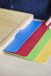Snijplank uit bamboe met 4 inlegplaten 40x30x4cm FSC®