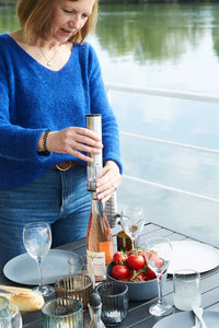 Set 4 pièces pour vin: tire-bouchon électrique, bec verseur, bouchon, coupe-capsule