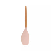 Silicone spatula with bamboo handle old rose