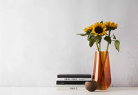 Vase orange Ø 17.5cm H 35cm