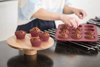 Bakset voor muffins, cupcakes en savarins uit anti-aanbak carbonstaal/silicone