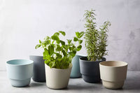 Kruidenpot uit bamboevezel donkergrijs