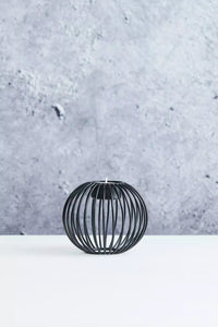Wire theelichthouder zwart ø 10.5cm