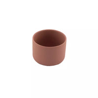 Ceramic low candle holder/flowerpot dusty rose