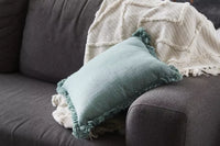 Sierkussen uit 100% gerecycleerd katoen muntgroen