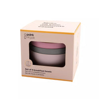 Set of 4 multicolored rPET cereal bowls Ø 14cm H 7cm