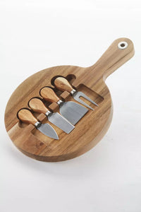 5-delige magnetische kaasset uit acacia FSC®