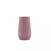Vase rainuré en fibre de bambou mauve ø 9.2cm H 15.2cm