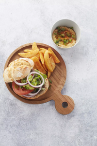 Hamburgerplank uit acaciahout rond ø 20cm FSC®