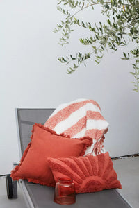 Sierkussen uit 100% gerecycleerd katoen terracotta