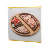 Sharing set met serveerplank uit acacia met magneten en 3 schaaltjes FSC®