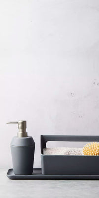 Plateau en fibre de bambou gris foncé