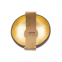 Bol en noix de coco or métallique