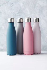 Bouteille isotherme double paroi gris ciment 500ml