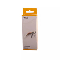 Waiter’s corkscrew in stainless steel with wooden inlay
