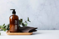 Boston fles uit glas met pomp amber Hand Soap 250ml