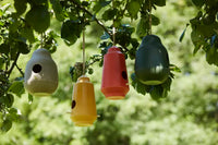 Vogelhuisje uit bamboevezel naturel