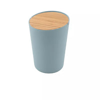 Vuilbak uit bamboevezel en bamboe deksel mist blauw