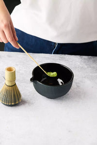 4-piece cast iron matcha set with bowl, holder, whisk and spoon