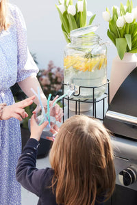 Vierkante drankdispenser met houder 3.6L