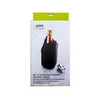 Set of champagne stopper and wine cooler