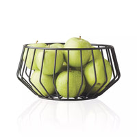 Wire lage fruitmand zwart