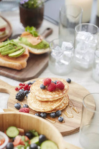 Planche à servir ronde en bois d'acacia 35x24.5x1.5cm