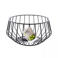 Wire lage fruitmand zwart