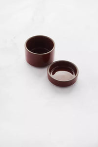 Set de présentation avec 2 coupelles de service 6x6x5cm