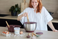 Fouet en silicone avec poignée en bambou cumin