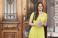 Parijse nettas met lange handvatten donkerblauw