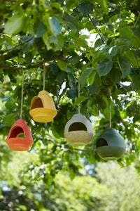 Voederhuisje vogels uit bamboevezel jagersgroen