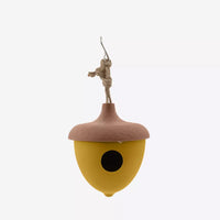 Nichoir en fibre de bambou gland ocre