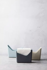 Porte-serviettes en fibre de bambou bleu brouillard