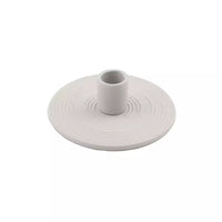 Kandelaar uit keramiek lichtgrijs