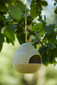 Mangeoire à oiseaux en fibre de bambou naturel