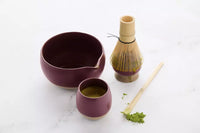 Set matcha avec fouet, support, cuillère, bol et tasse