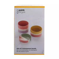 Sharing Summer set van 3 schaaltjes uit steengoed 10x10x17cm