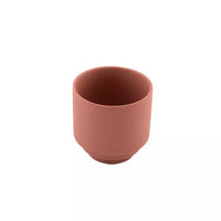 Hoge theelicht-/kaarshouder uit keramiek oud roze