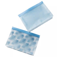 Set de 2 sacs ziplock réutilisables avec fond bleu