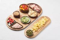 Sharing 1/2 maan tapas bord Vintage Maroon 26x13x2.5cm