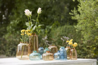 Mini-vaas geel, groen of grijs Ø 6cm H 10cm